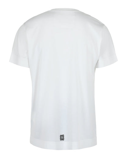 Givenchy Classic Fit College Embroidery T-shirt White Black