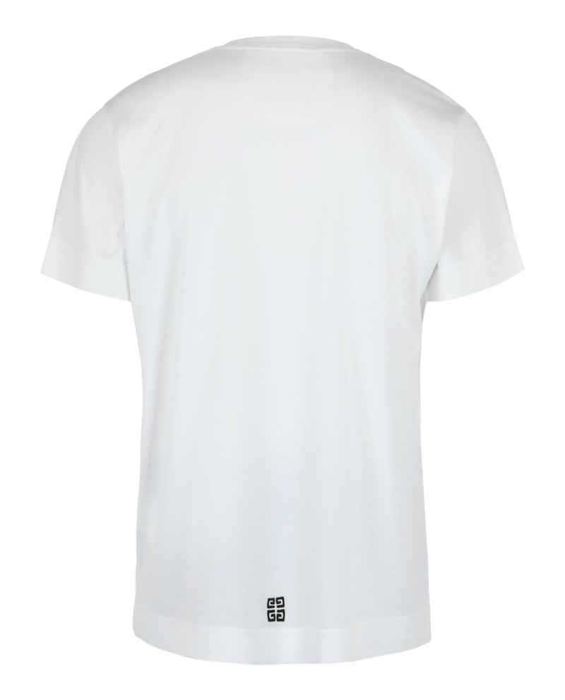 Givenchy Classic Fit College Embroidery T-shirt White Black
