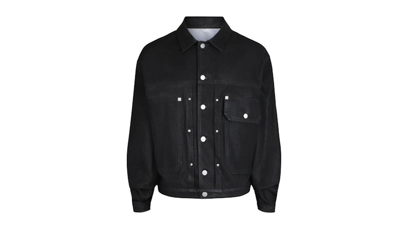 Givenchy Coated Denim Trucker Jacket Black