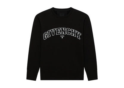 Givenchy College Slim Fit Crewneck Sweatshirt Black