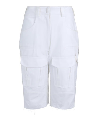 Givenchy Cotton Cargo Shorts White