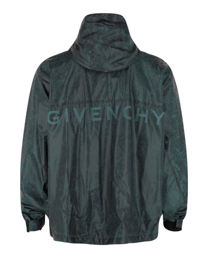 Givenchy Crinkle Printed Windbreaker Silver