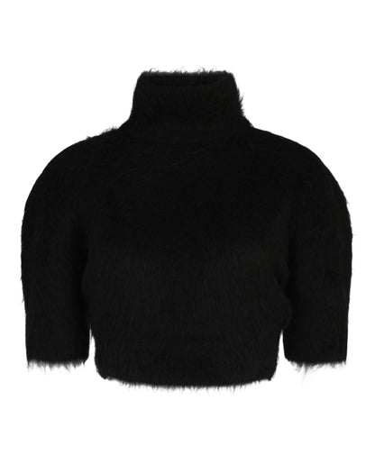 Givenchy Cropped Wool Sweater Black