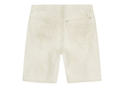 Givenchy Destroyed Denim Shorts White