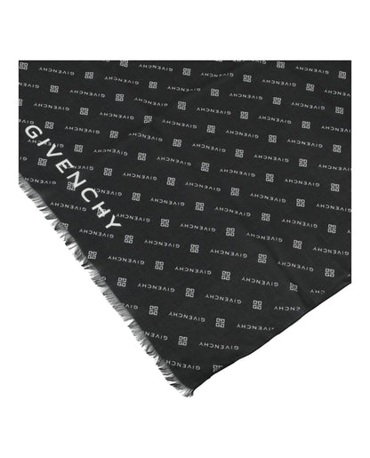 Givenchy Diagonal Logo Scarf Black