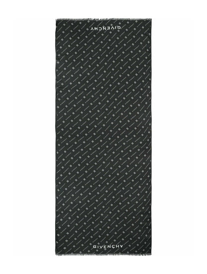 Givenchy Diagonal Logo Scarf Black