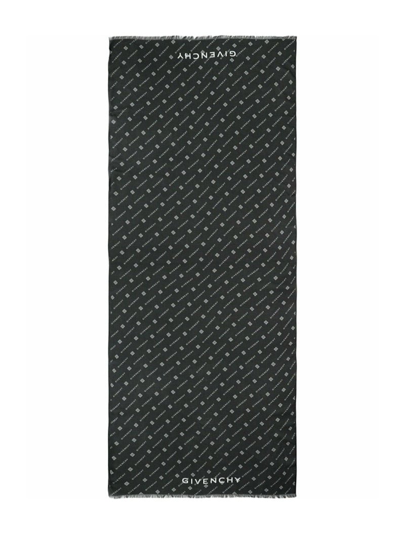 Givenchy Diagonal Logo Scarf Black