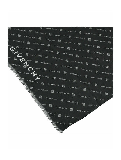 Givenchy Diagonal Logo Scarf Black