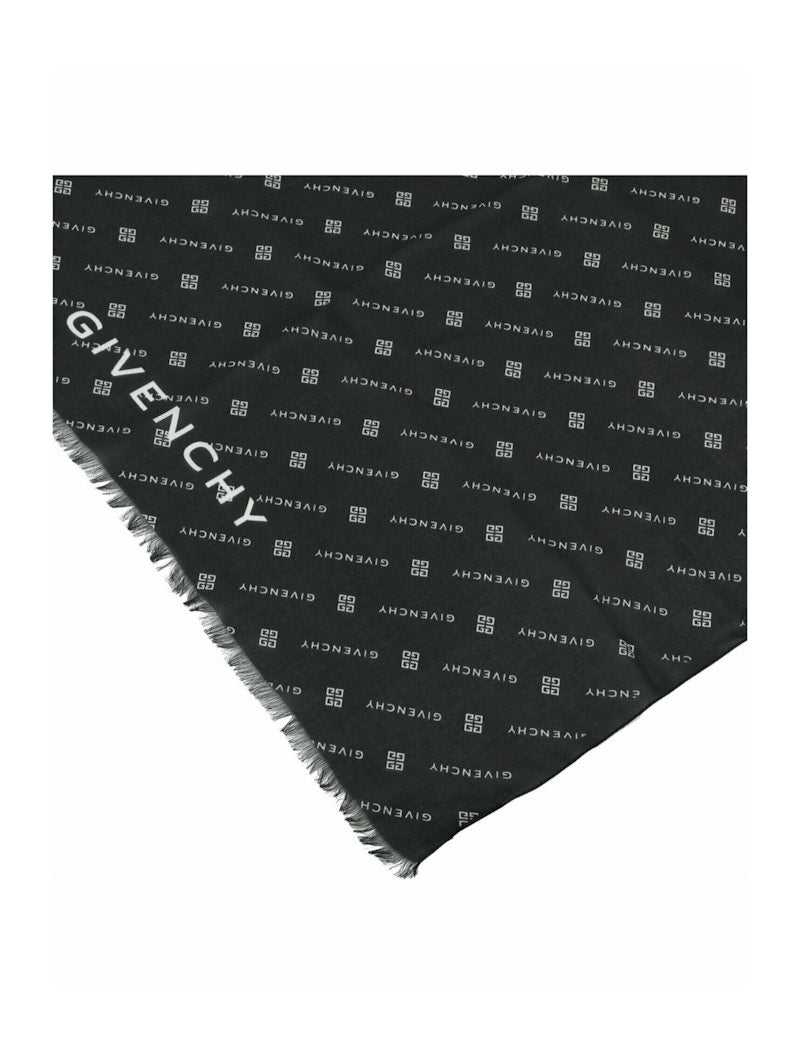 Givenchy Diagonal Logo Scarf Black