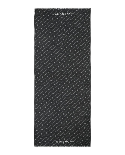 Givenchy Diagonal Logo Scarf Black