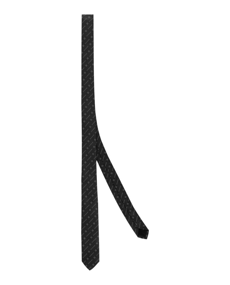 Givenchy Diagonal Logo Silk Tie Black