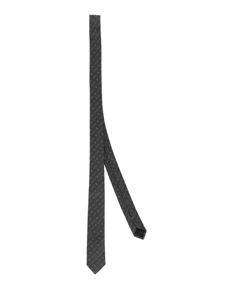 Givenchy Diagonal Logo Silk Tie Grey/Multi