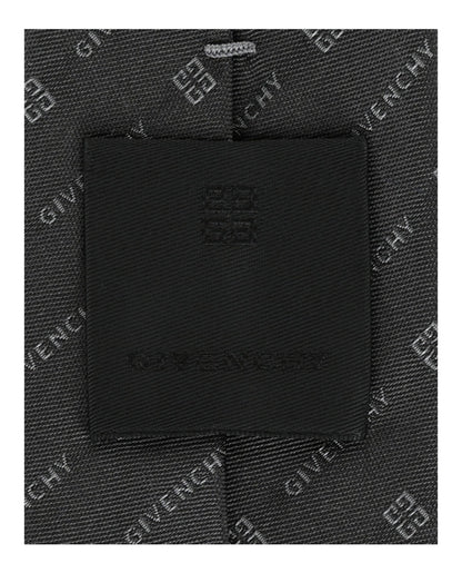 Givenchy Diagonal Logo Silk Tie Grey/Multi