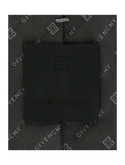 Givenchy Diagonal Logo Silk Tie Grey/Multi