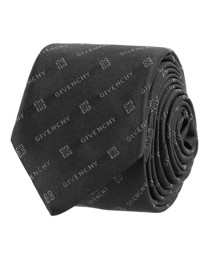 Givenchy Diagonal Logo Silk Tie Grey/Multi