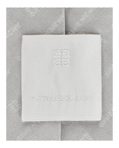 Givenchy Diagonal Logo Silk Tie Grey/Silver