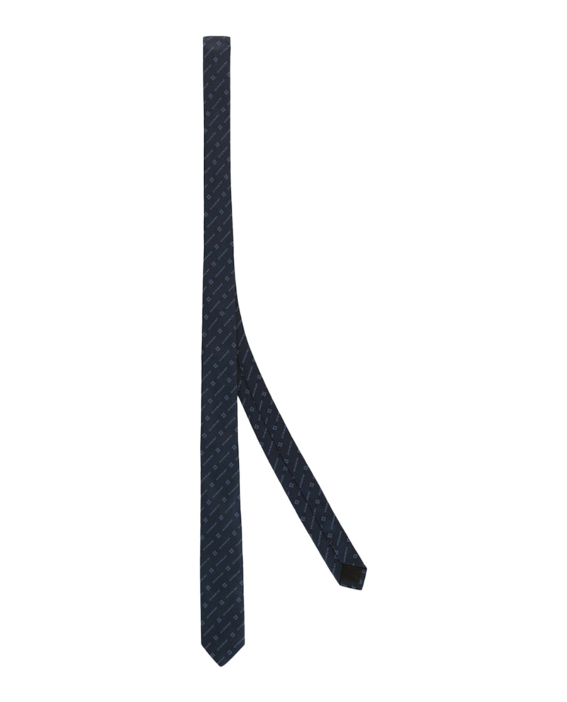 Givenchy Diagonal Logo Silk Tie Navy