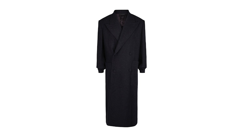 Givenchy Double Breasted Herringbone Coat Dark Purple