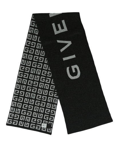 Givenchy Double Face 4G Logo Scarf Dark Grey