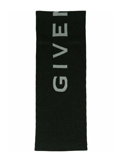 Givenchy Double Face 4G Logo Scarf Dark Grey