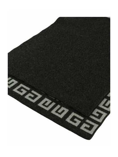 Givenchy Double Face 4G Logo Scarf Dark Grey
