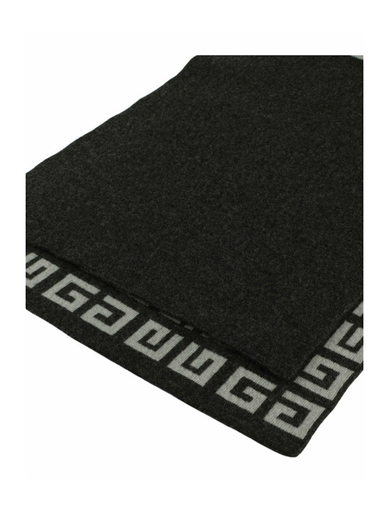 Givenchy Double Face 4G Logo Scarf Dark Grey