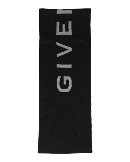 Givenchy Double Face 4G Logo Scarf Dark Grey