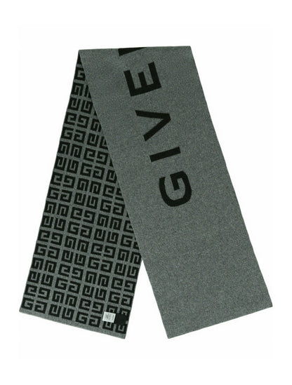 Givenchy Double Face Logo Scarf Grey/Multi