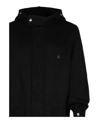 Givenchy Double Face Wool Coat Black