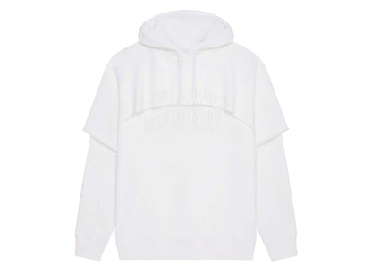 Givenchy Double Layered Hoodie in Felpa White