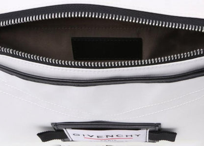 Givenchy Downtown Patch Logo Crossbody Bag White