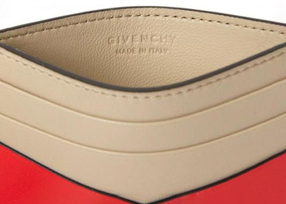 Givenchy Edge Card Holder Red/Beige