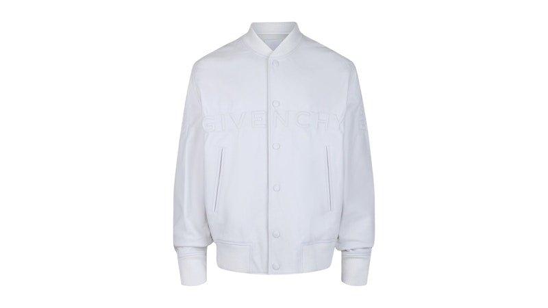 Givenchy Embossed Logo Bomber Jacket White