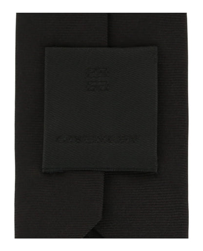 Givenchy Embroidered 4G Star Tie Black White