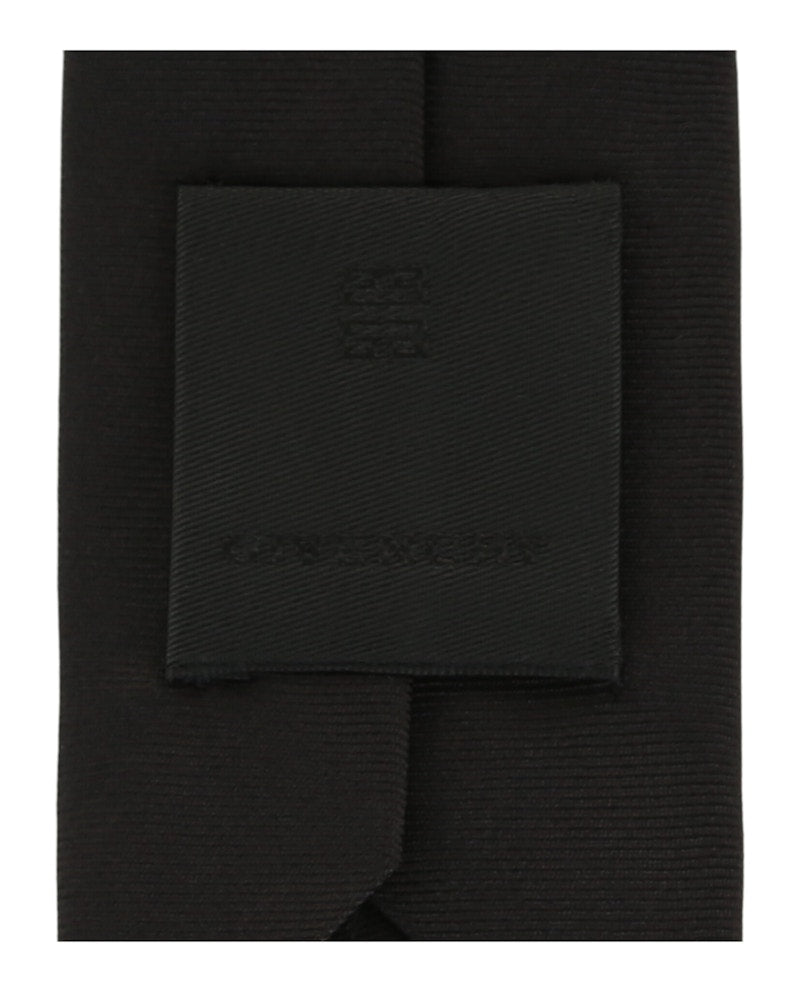 Givenchy Embroidered 4G Star Tie Black White