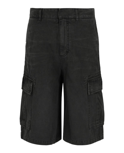 Givenchy Embroidered Cargo Denim Shorts Black