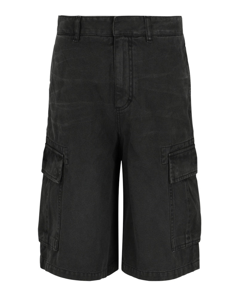 Givenchy Embroidered Cargo Denim Shorts Black