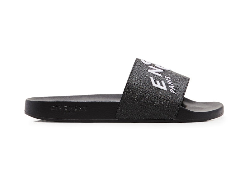 Givenchy Embroidered Flat Sandals Black