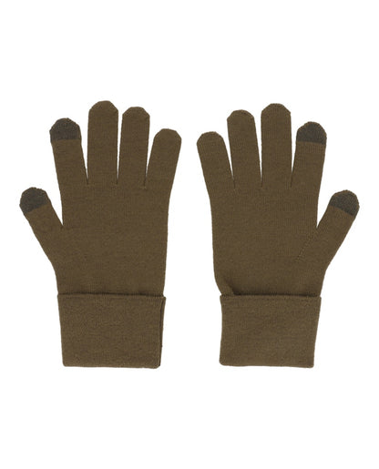 Givenchy Embroidered Logo Gloves Black/Khaki