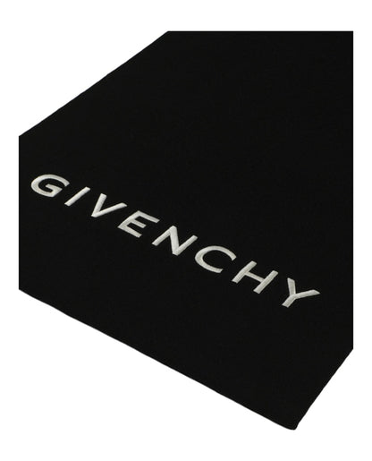 Givenchy Embroidered Logo Scarf Black/White