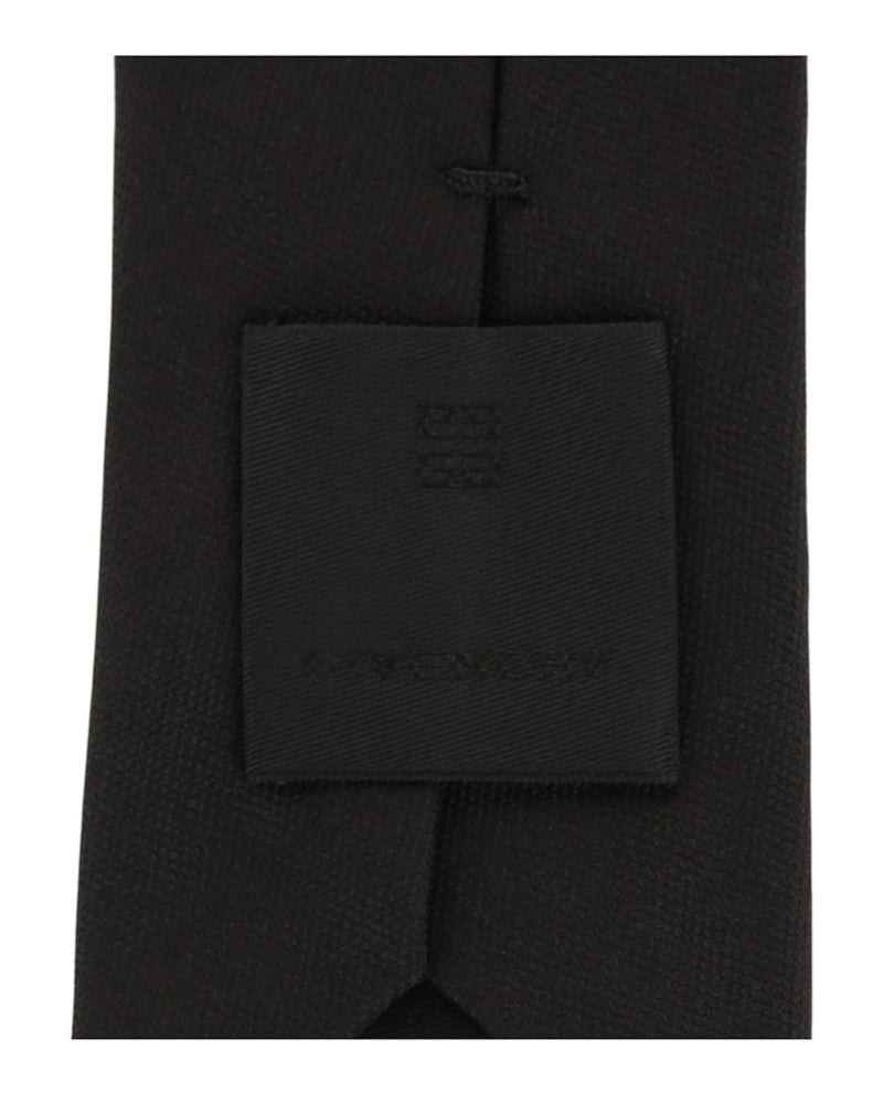 Givenchy Embroidered Silk Tie Black