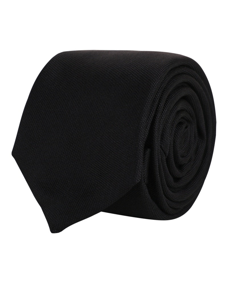 Givenchy Embroidered Silk Tie Black