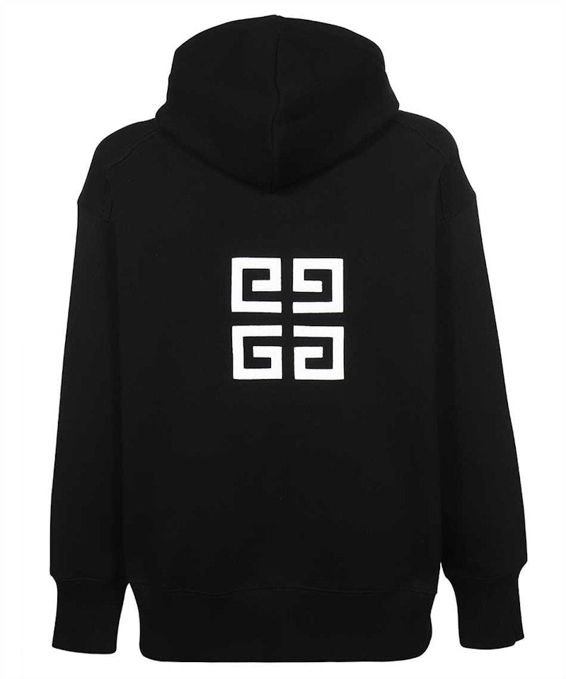 Givenchy Front Logo Heavy Brushed Hooded Sweatshirt Black