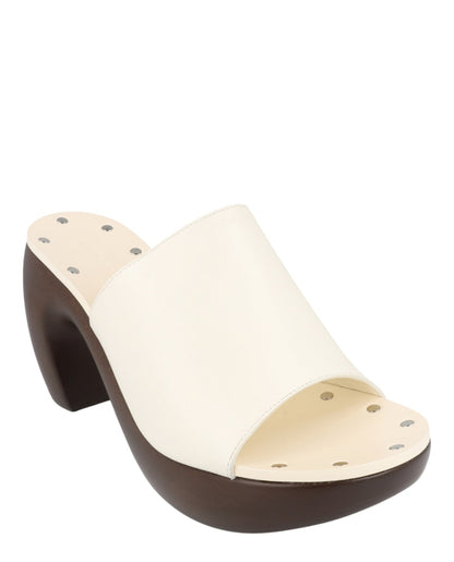 Givenchy G Clog Heel Sandals Ivory (Women's)