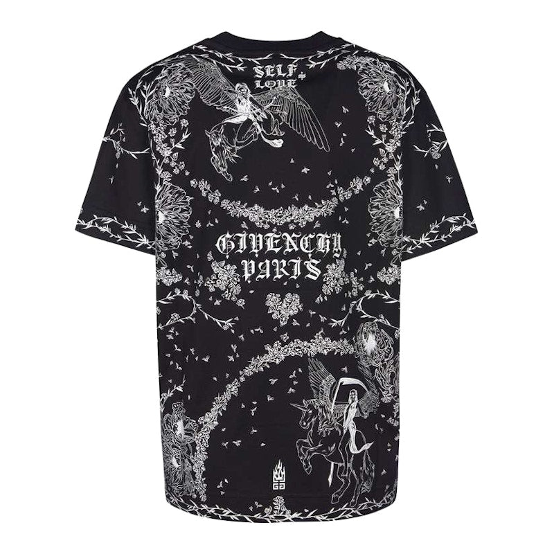Givenchy Gothic Printed T-Shirt Black
