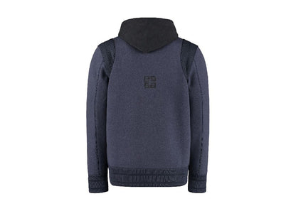 Givenchy Hooded Embroidered Varsity Jacket Navy