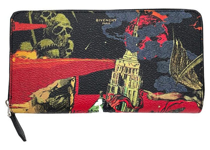 Givenchy Iconic Prints Zip Around Long Wallet Multicolor