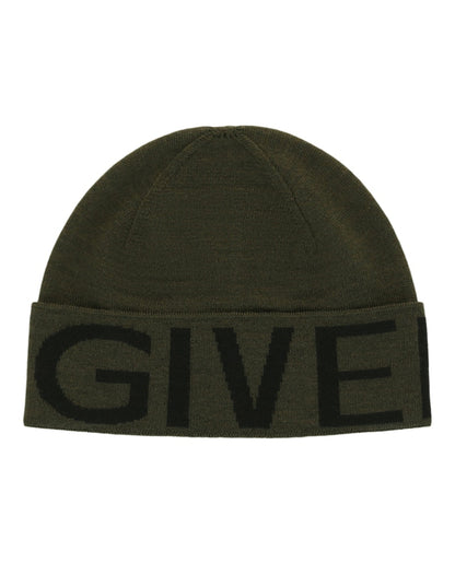 Givenchy Jacquard Logo Beanie Khaki Multi