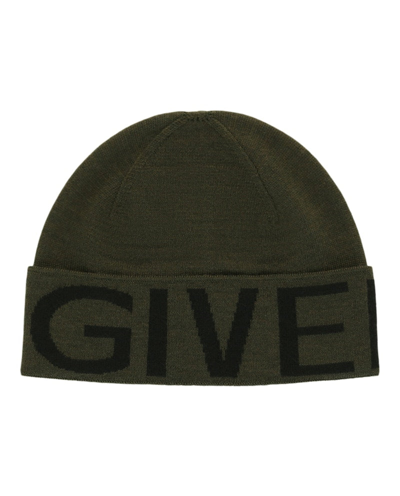 Givenchy Jacquard Logo Beanie Khaki Multi