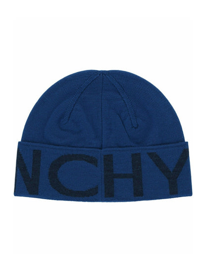 Givenchy Jacquard Logo Beanie Ocean Blue